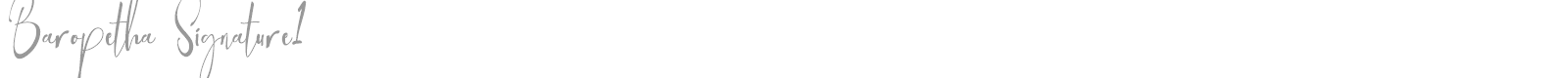 Baropetha Signature font preview